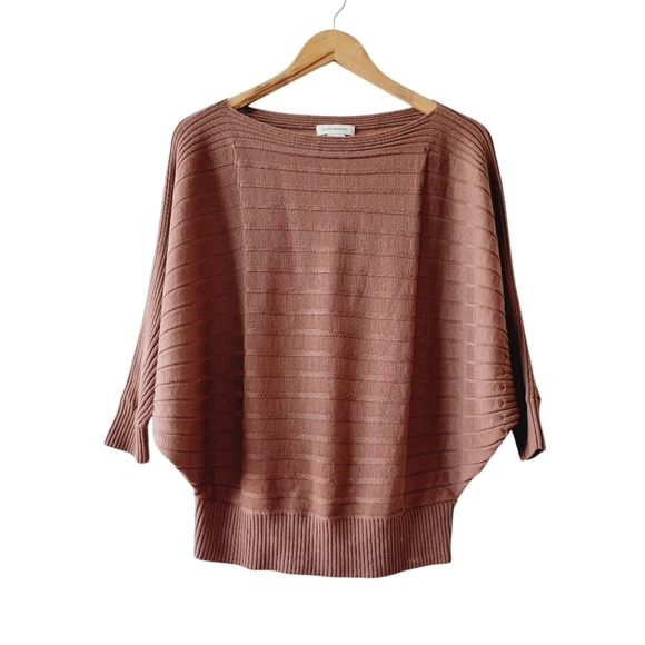 Club Monaco Ribbed Knit Dolman Sleeve Wool Sweater - Picture 1 of 9